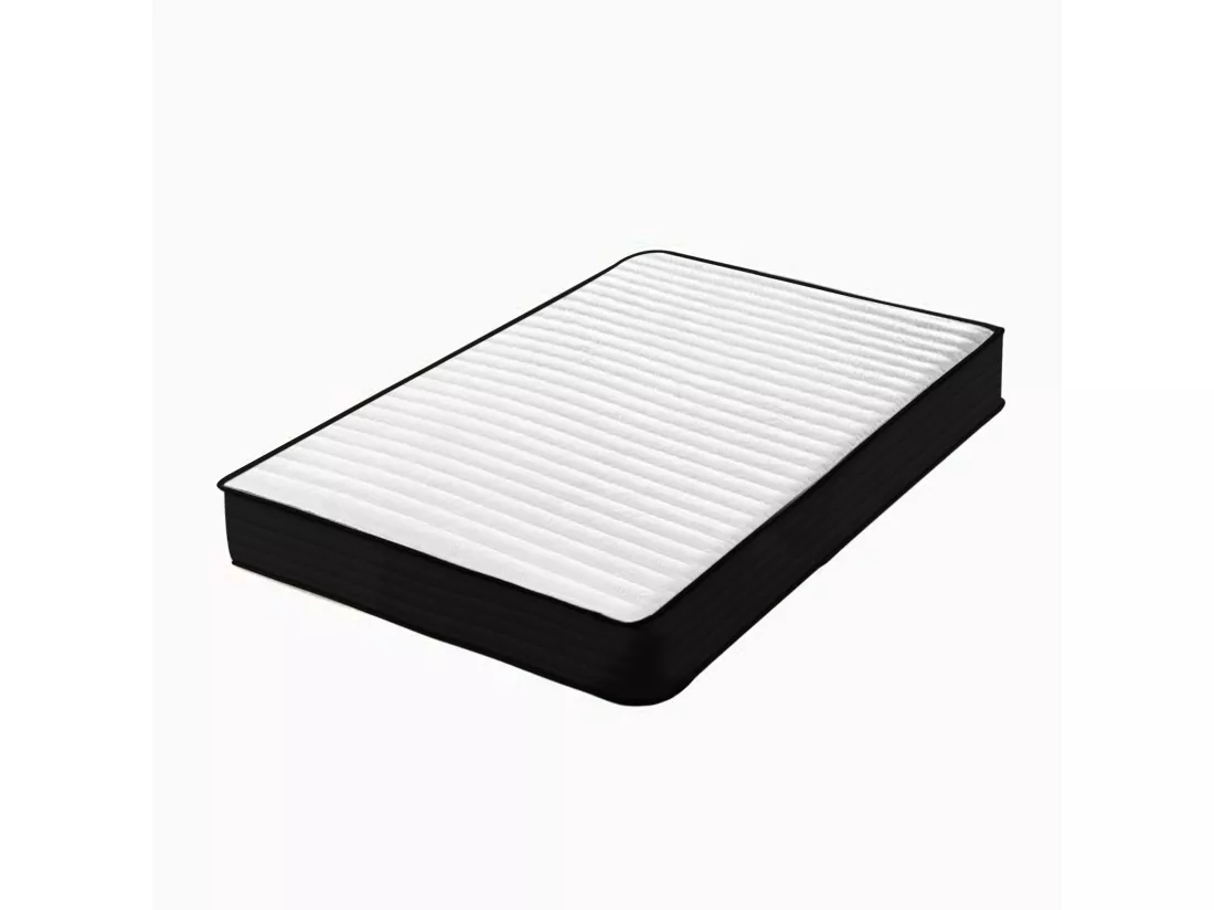 Lit Ensemble Matelas et Sommier 140x190 cm - Matelas 140x190x20cm à Ressorts avec Mousse - Sommier 140x190cm avec Pieds (Deux colis)