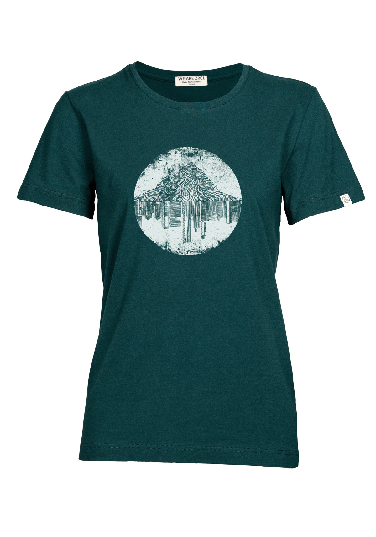 WE ARE ZRCL Damen-T-Shirt Luisa Mountain vs. City Dark Sea