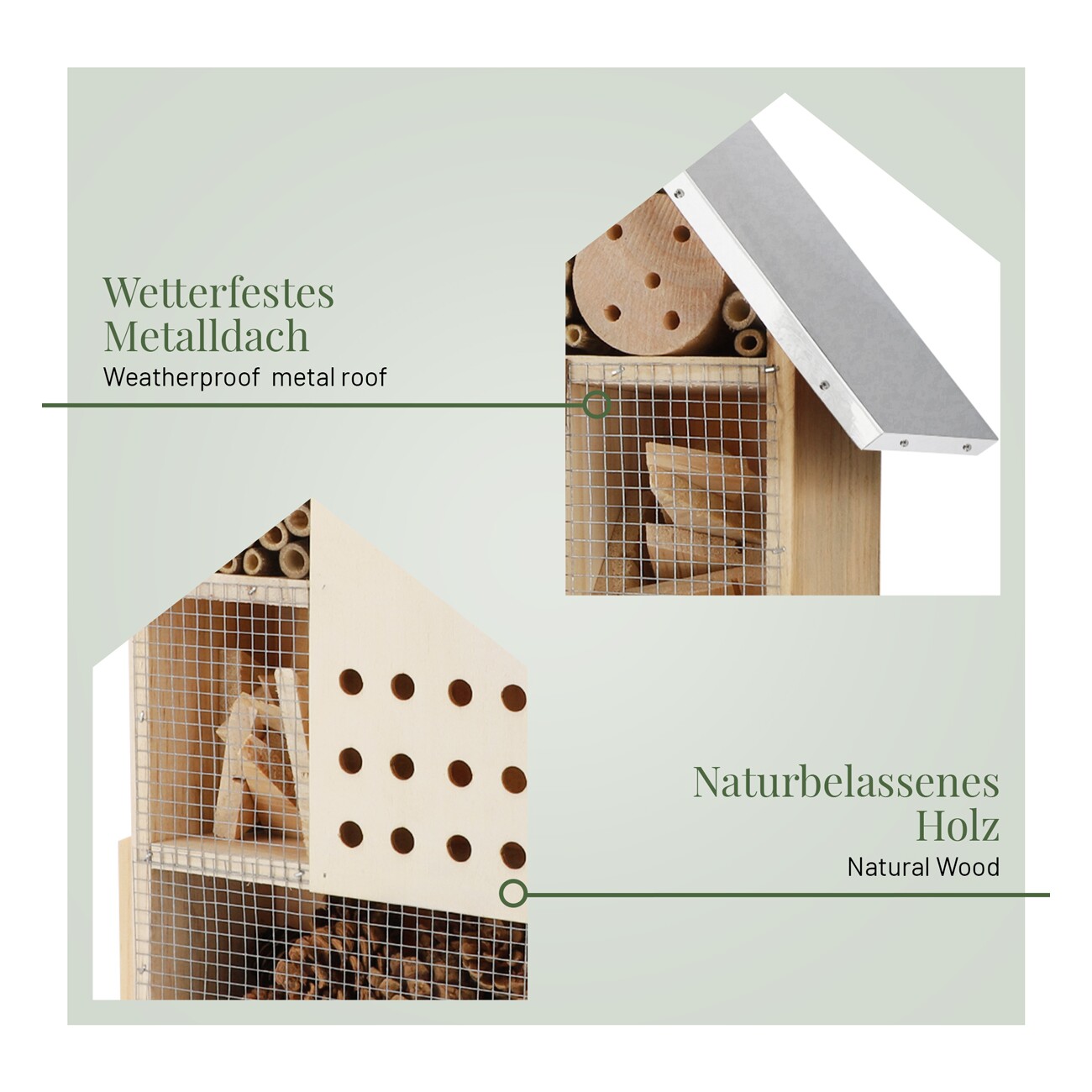 WILDLIFE HOME Insektenhotel XXL Stehend 2 Stück