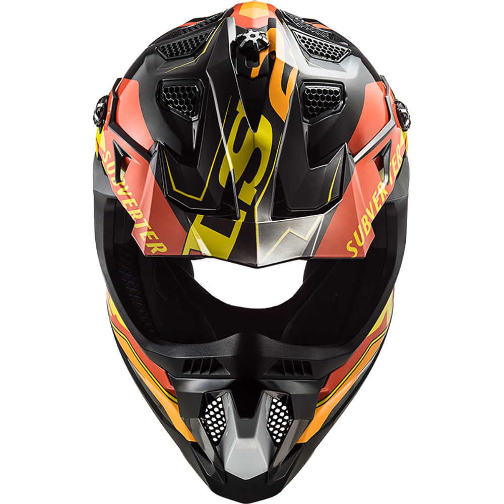 LS2 - Casque MX700 Subverter Evo Arched Noir / Jaune / Rouge
