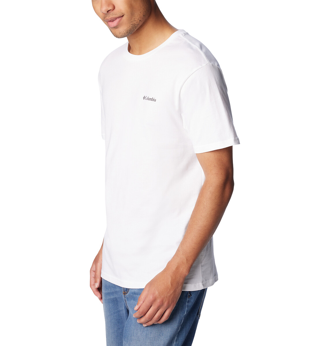 COLUMBIA<br>Camiseta de manga curta com logo no peito essencial