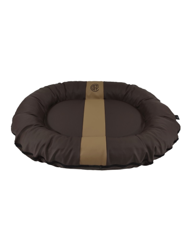 Cama oval em couro ecológico, CAZO Oslo - Marrom
