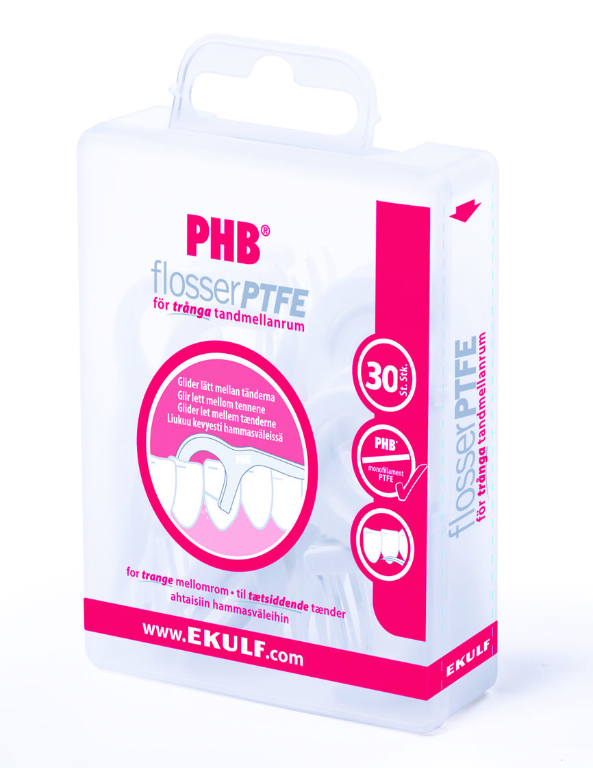 PHB flosser PTFE tanntrådbøyle 30 stk
