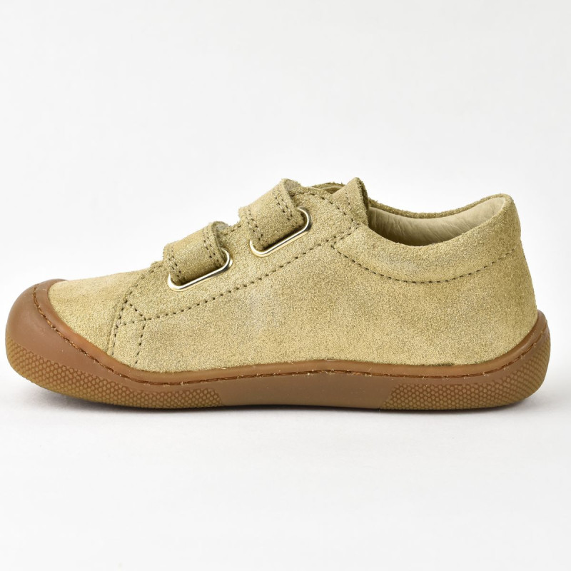 Naturino Naturino Barefoot Bira Velcros Suede Glitter Platinium