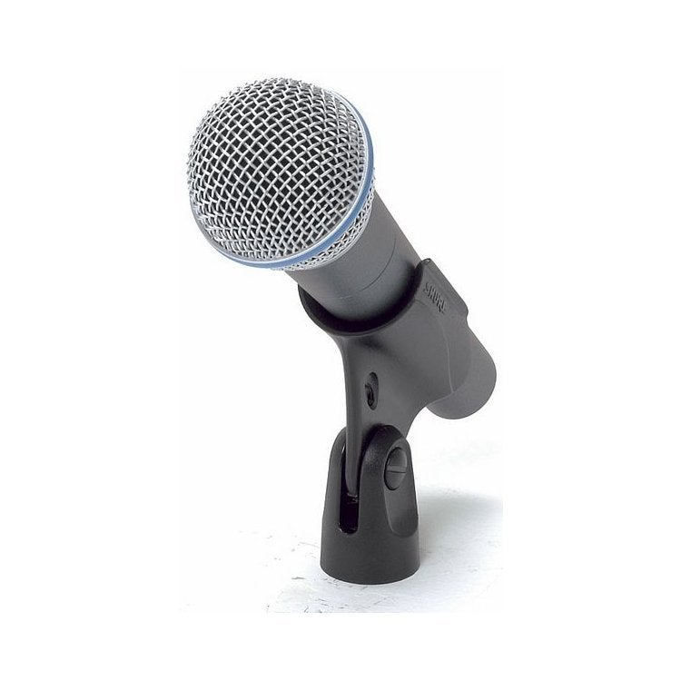 Shure Beta 58a met usb converter, koptelefoon en broadcast arm