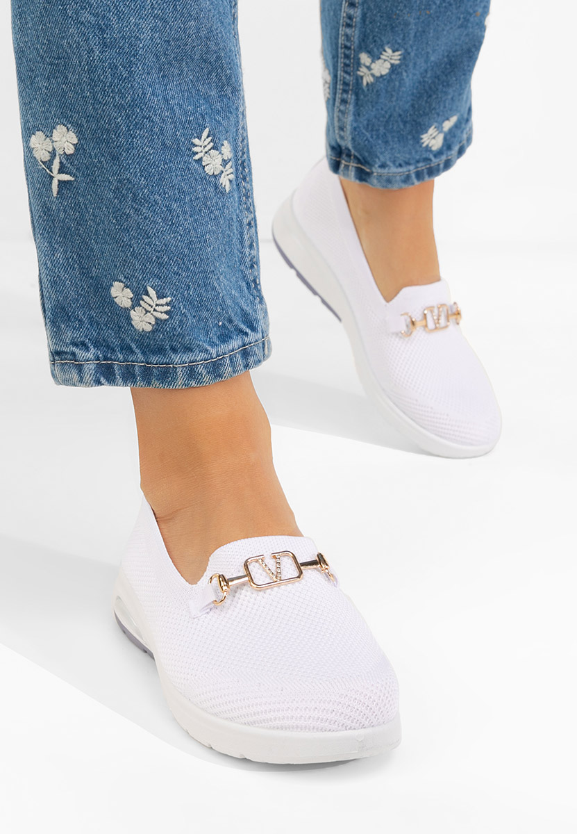 Mocassins femme blancs Ivaira