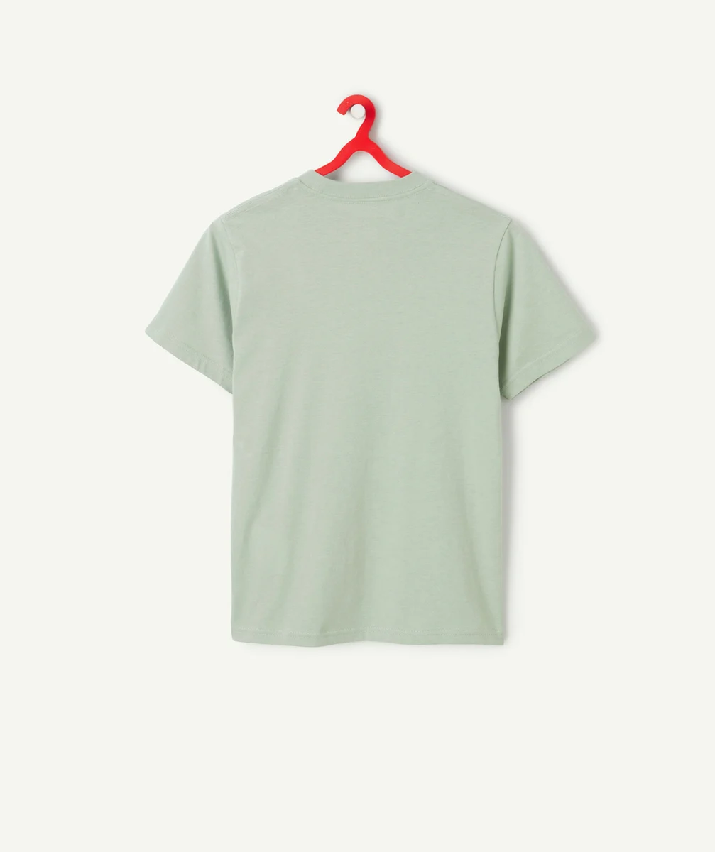 VANST-SHIRT GARÇON EN COTON VERT STYLE 76 SS AVEC LOGO