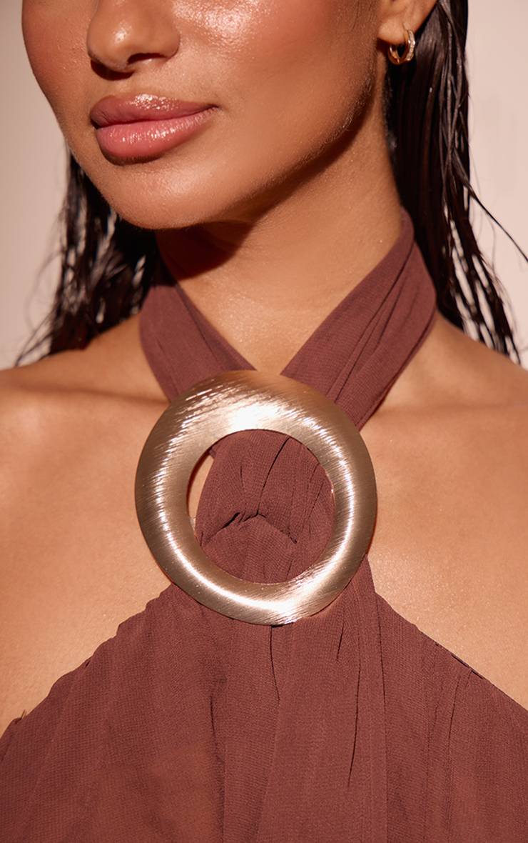 Robe De Plage En Mousseline À Garniture Circulaire