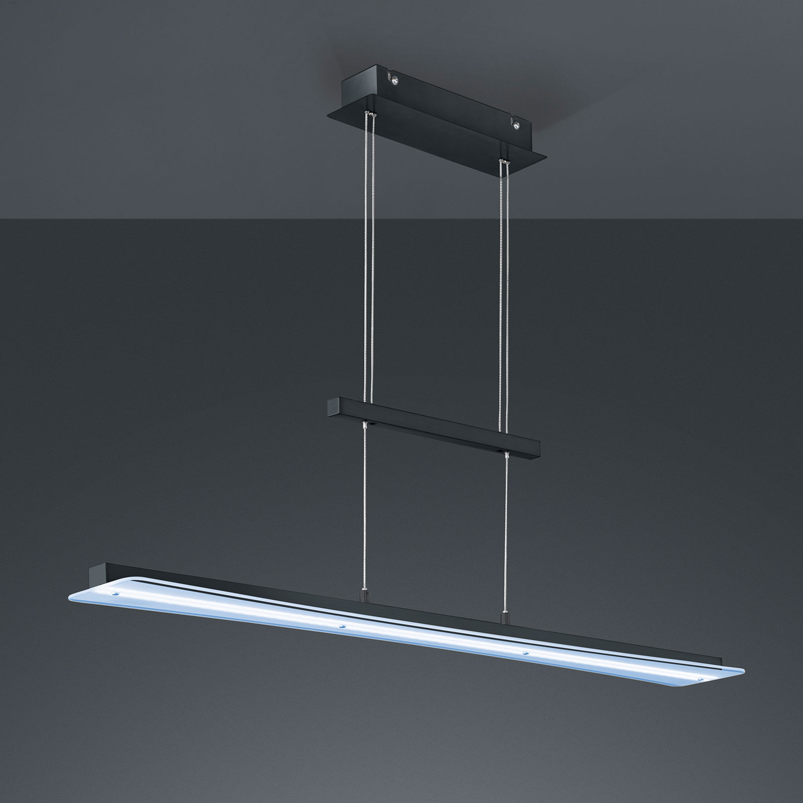 LED-Pendelleuchte - schwarz matt - weiß - höhenverstellbar