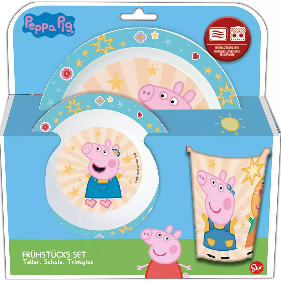 p:os Frühstücksset Peppa Pig, 3tlg