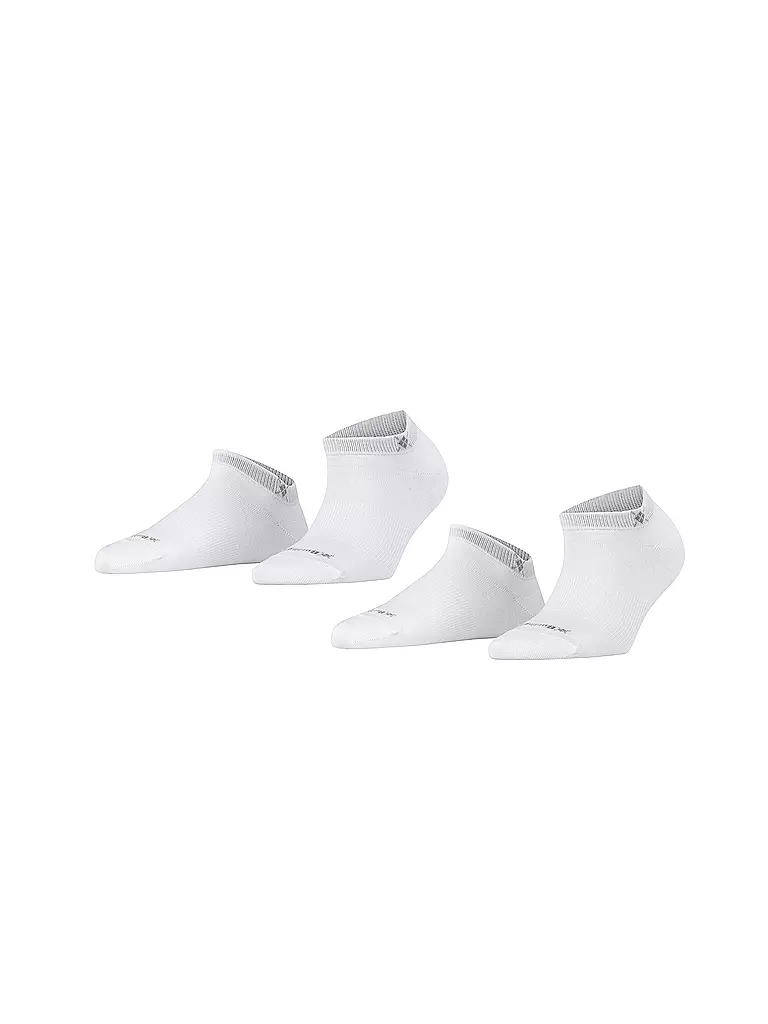 BURLINGTON Damen Sneaker-Socken 2er Pkg. EVERYDAY 36-41 white weiss
