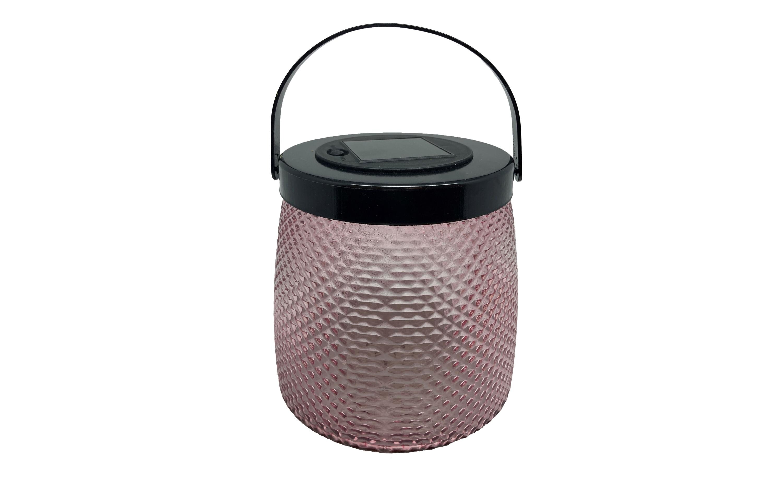 Laterne LED Solar, 15.2 cm, PinkDekorative Laterne