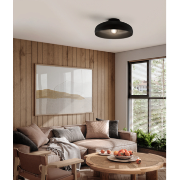 Eglo plafondlamp Mogano Ø 40 cm mat zwart