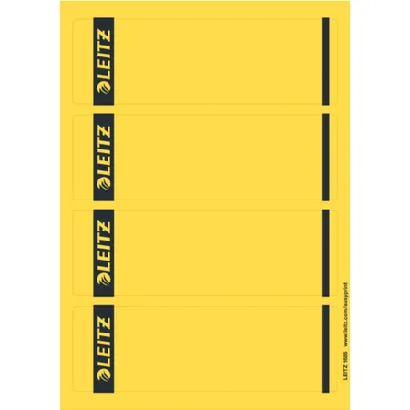 Leitz 16852015 Rückenschilder für Standard- und Hartpappe-Ordner, gelb, 100 Stück