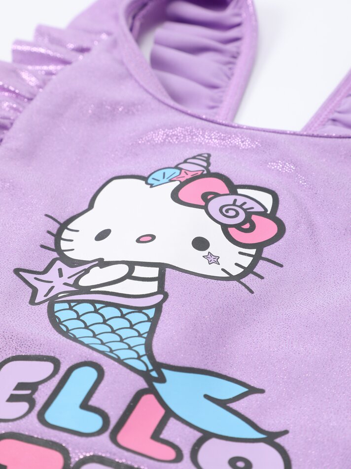 Maiô com babados da Hello Kitty ©Sanrio - Lilás