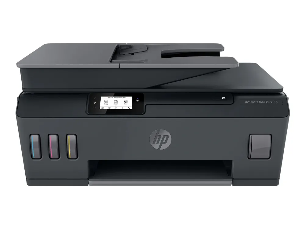 HP Smart Tank Plus 655 Wireless All-in-One - Multifunktionsprinter - farve - blækprinter - kan genopfyldes - Legal (216 x 356 mm) (original) - A4/Legal (medie) - op til 10 spm (kopiering) - op til 11 spm (udskriver) - 100 ark - 33.6 Kbps - USB 2.0, W