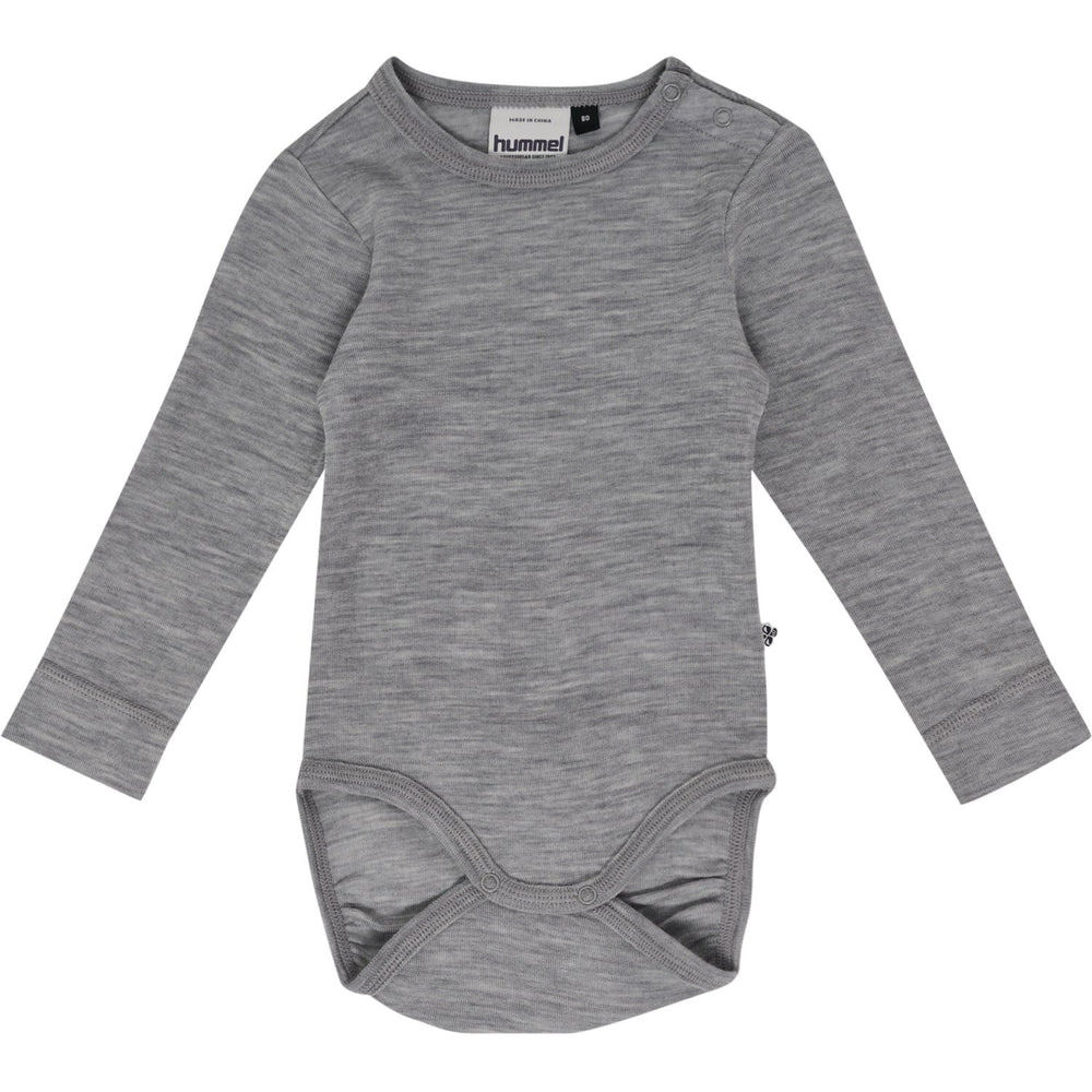 Køb Hummel Grey Melange Mini Uld Rib Body L/S