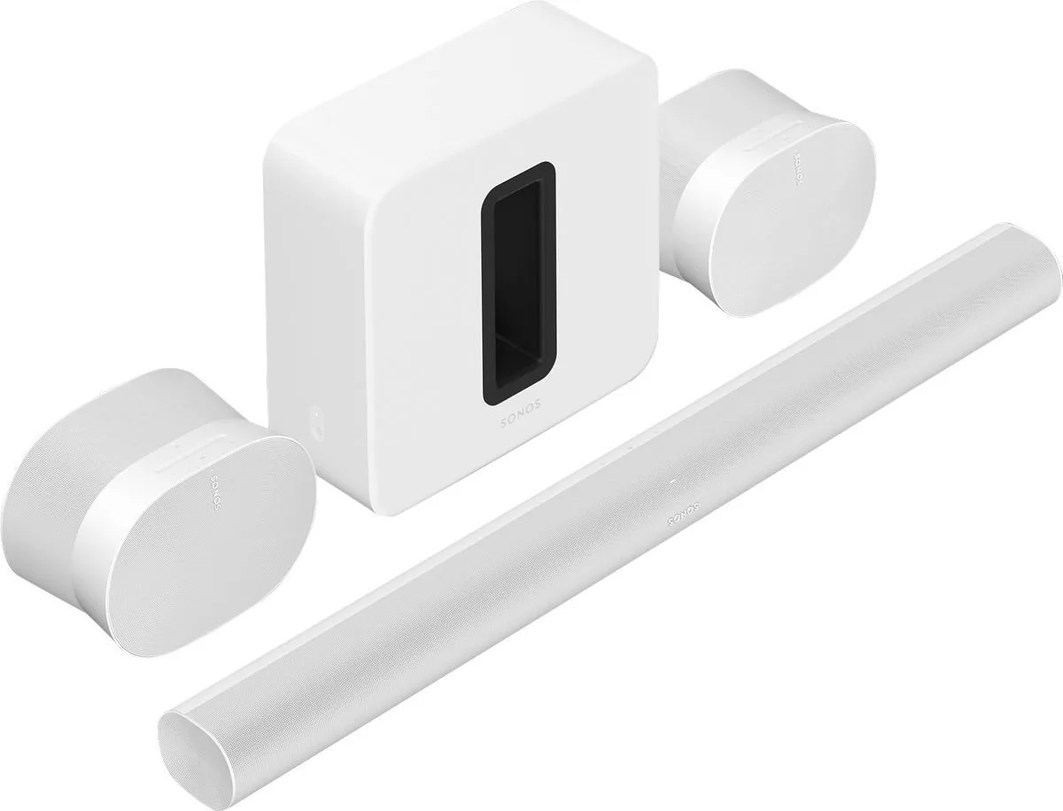 Sonos Arc 5.1 Era 300 Blanc (1 Sonos Arc, 2 Sonos Era 300 et 1 Sonos Sub) Home-cinéma sans fil