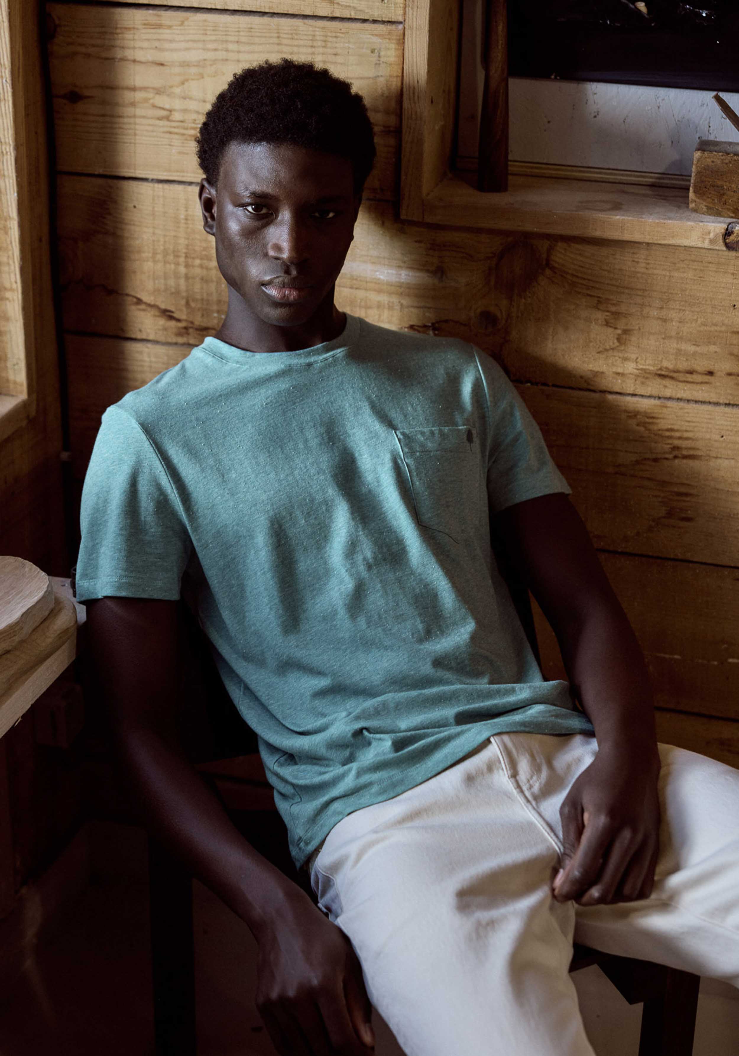 Faguo T-Shirt Olonne Knit Smoky Blue