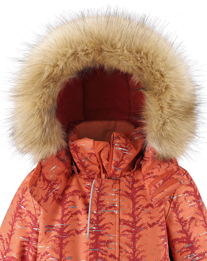 Winterjacke SPRIG mit Kunstfellbesatz in orange