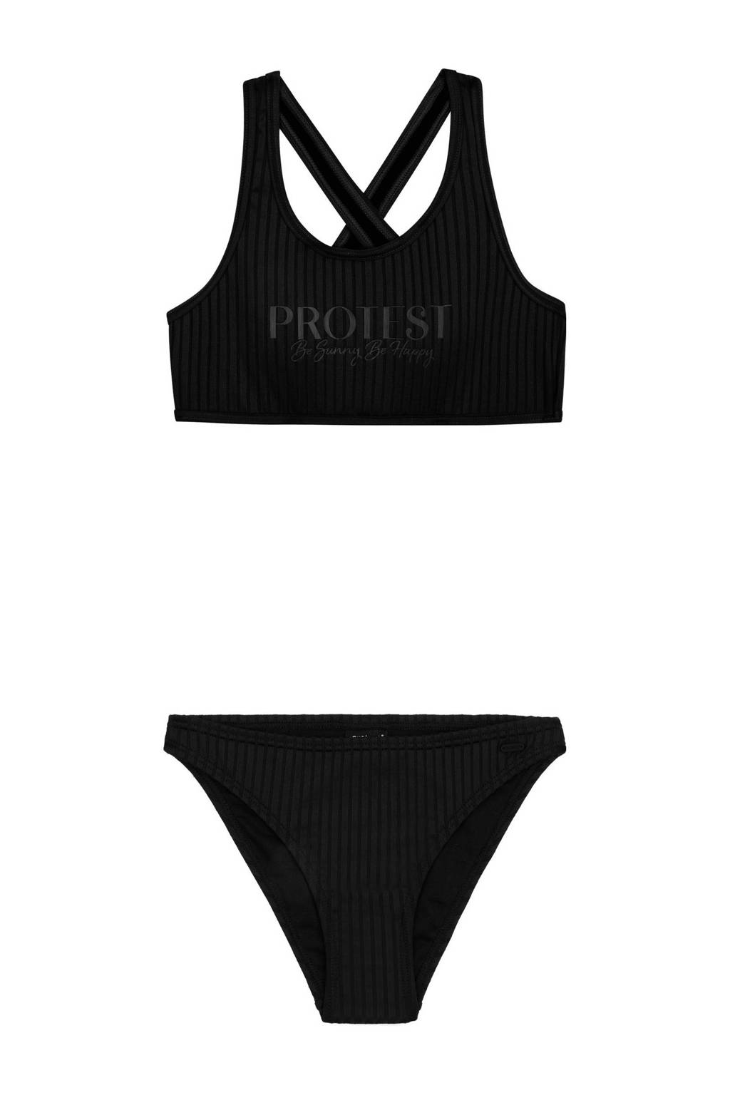crop bikini PRTMOON JR zwart