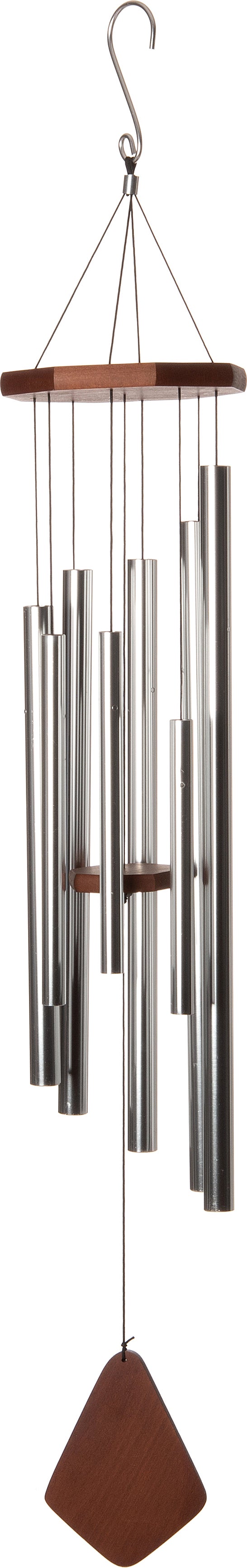 Intratuin windgong Sia zilver / bruin D 20,5 H 123 cm