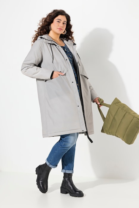 HYPRAR Funktionsmantel, wasserdicht, recycelt, Zipptasche