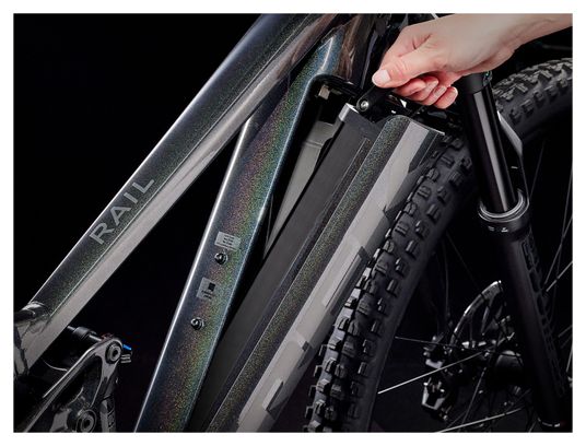 VTT Électrique Tout-Suspendu Trek Rail 7 Shimano SLX / XT 12V 625 Wh 29'' Noir / Prismatique