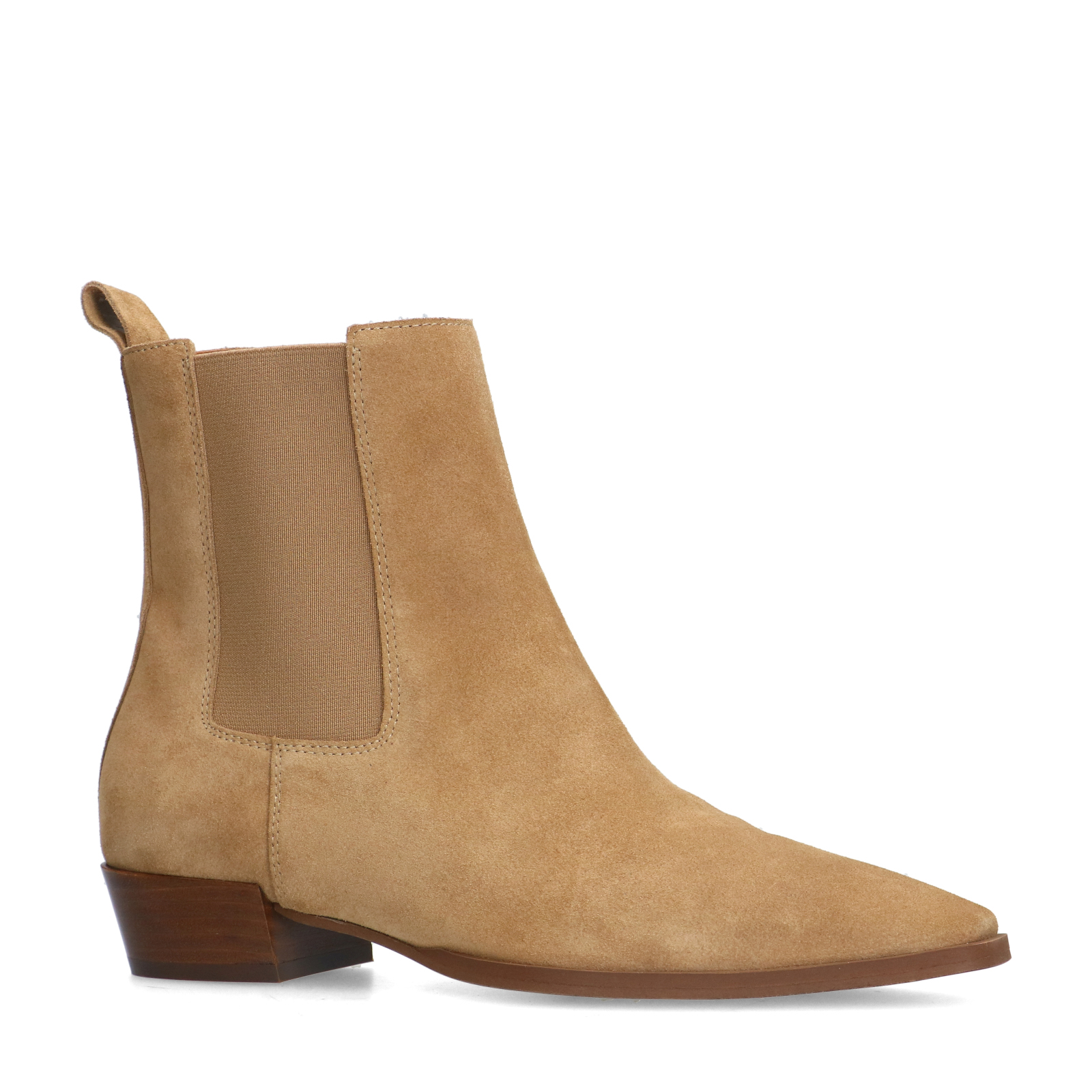 Beige suède chelsea boots