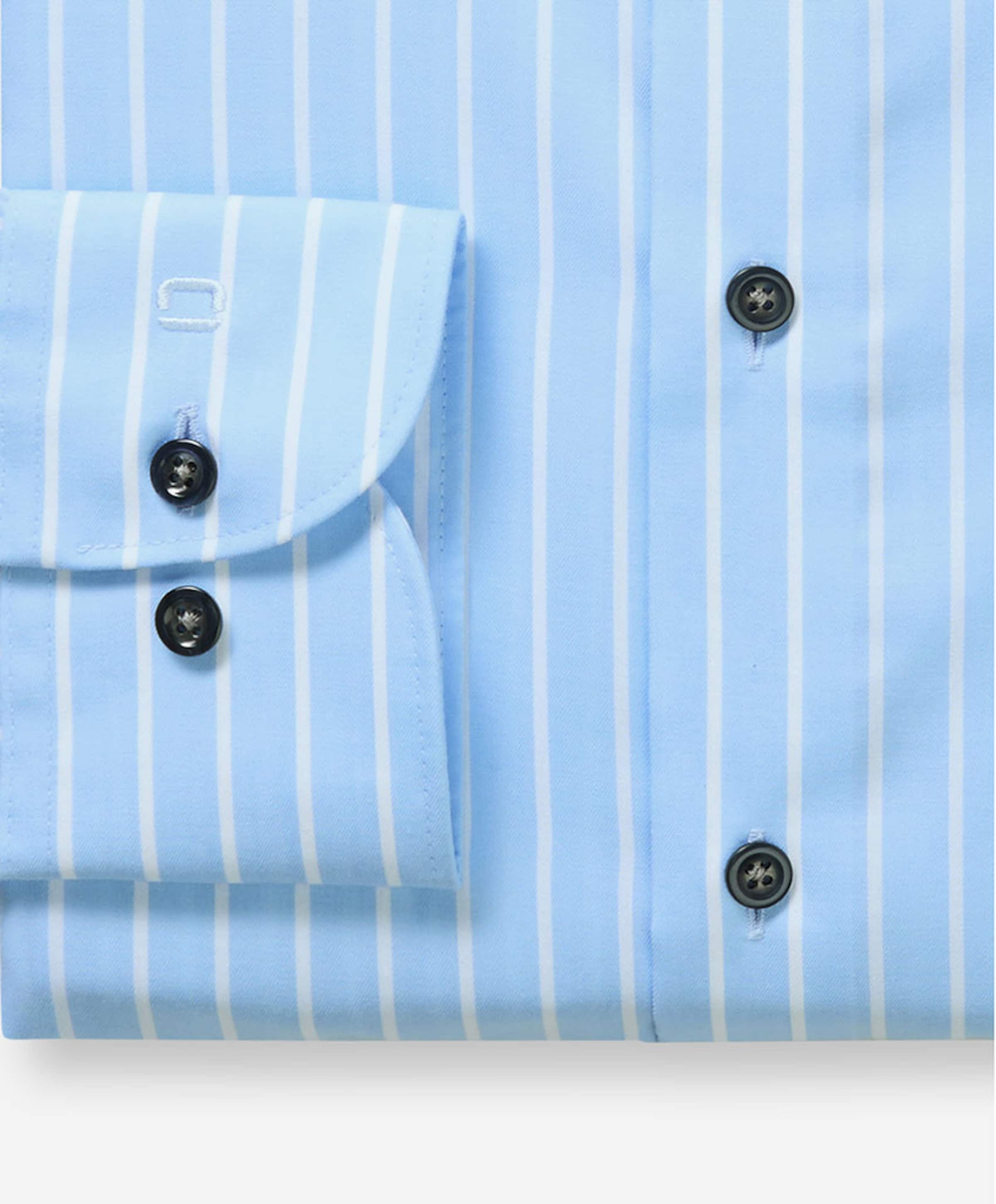 Olymp Modern fit Luxor Heren overhemd extra lange mouw blauw
