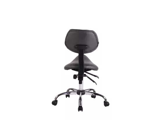 Tabouret de bureau - Similicuir & Métal chromé - Gris - Stuttgart