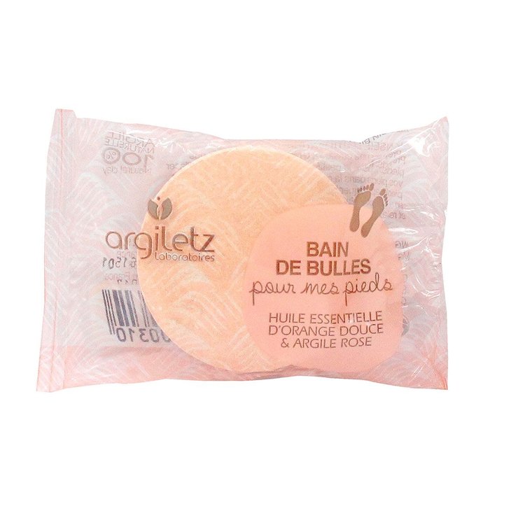 Galet pour bain de pieds 25g orange douce & argile rose