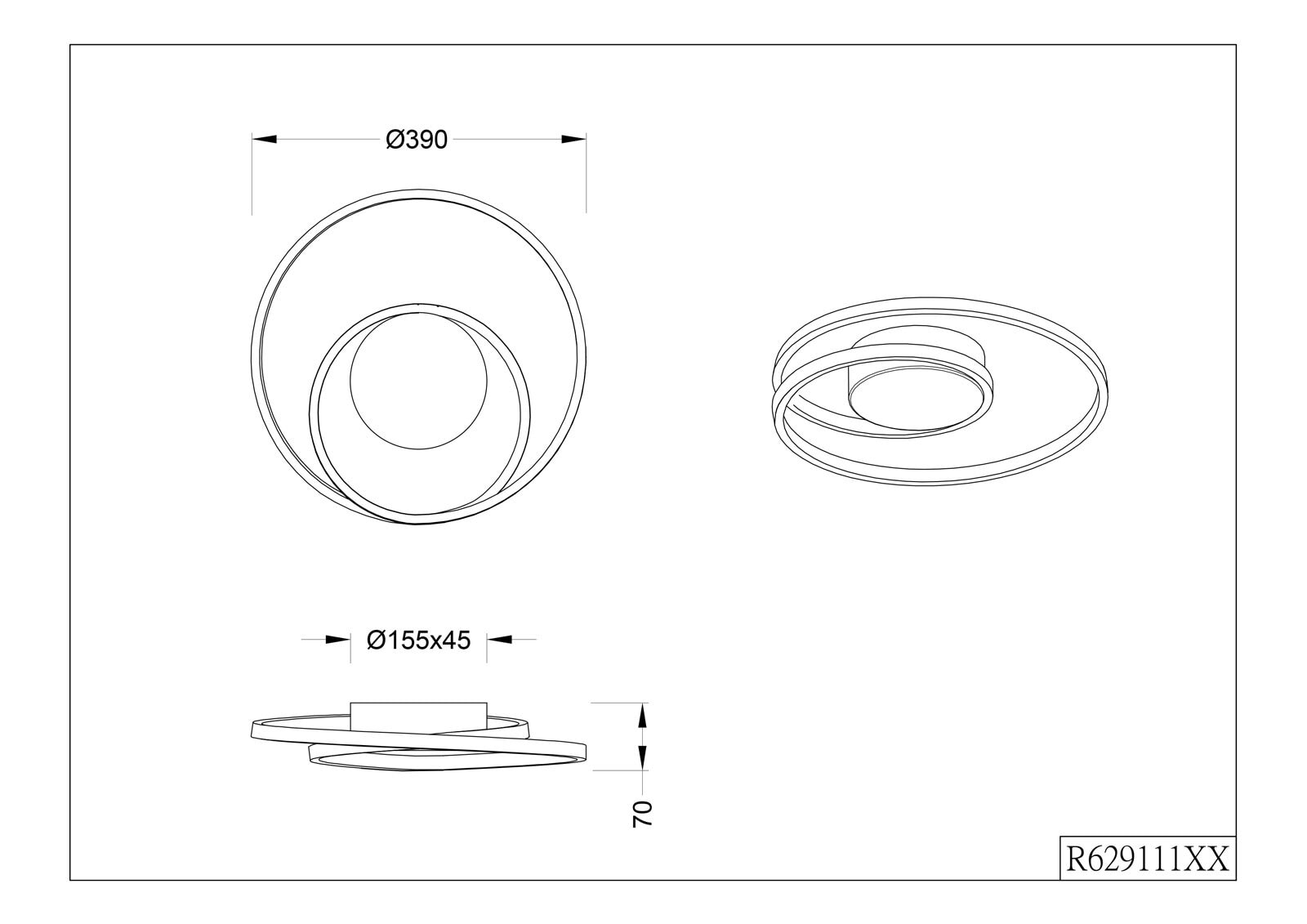 RL LED Deckenlampe ZIBAL weiß