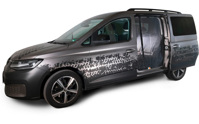 Mayr Van Schiebetürenmoskitonetz mit Reißverschluss geeignet für Caddy V Maxi / Connect (lang)  mit Maschenweite Fine-mesh