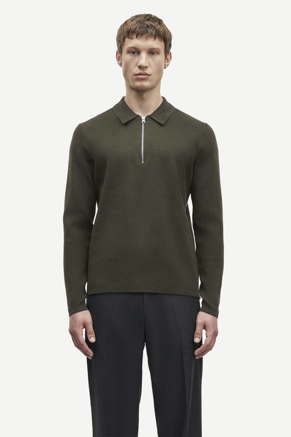 Samsøe Samsøe Guna half zip 10490 Forest night