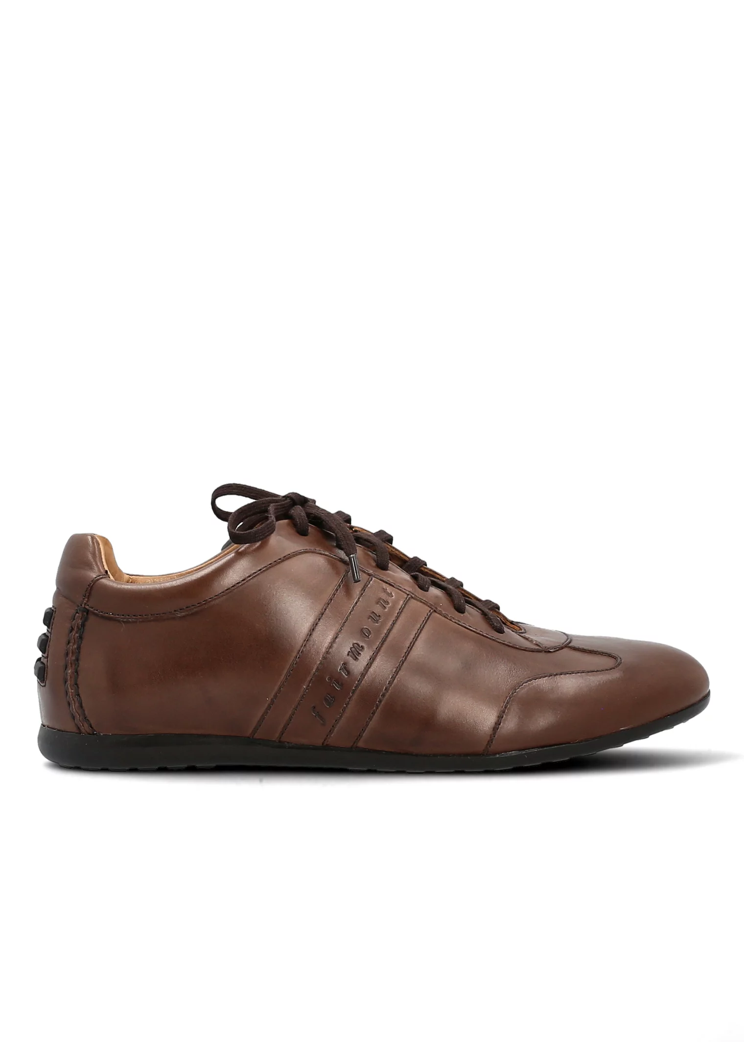 SNEAKERS CUIR MARRON