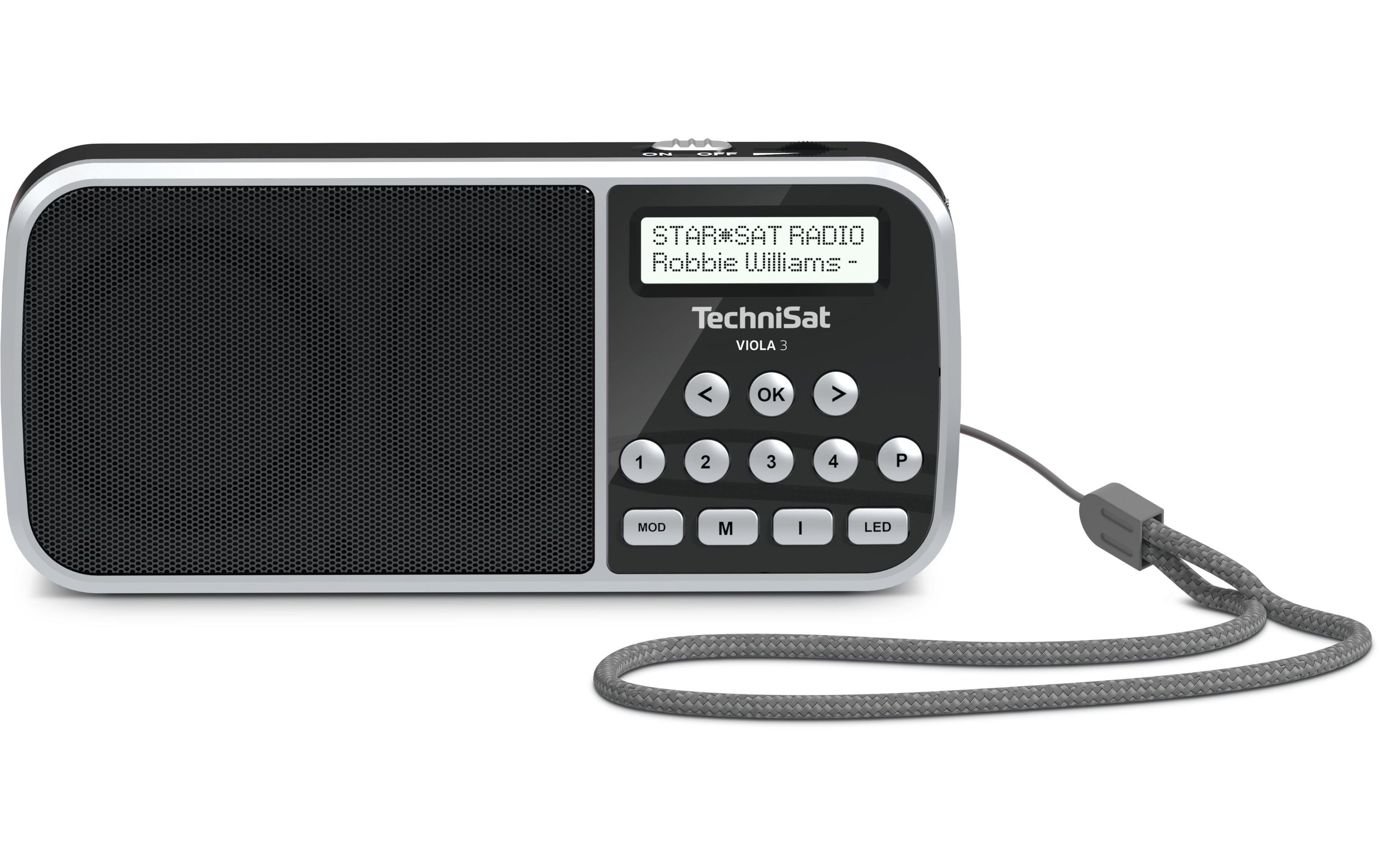 DAB+ Radio Viola 3 SchwarzPortables DAB+/UKW-Taschenradio mit LED-Taschenlampenfunktion