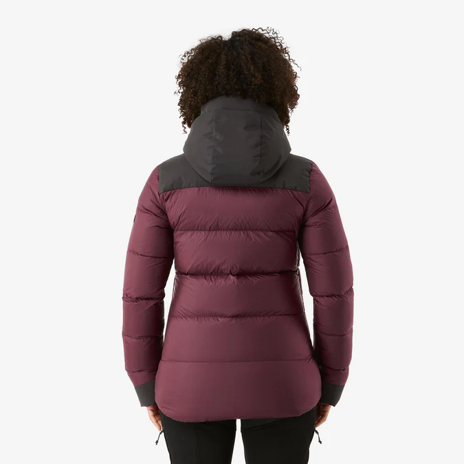 Decathlon Forclaz - Jaqueta puffer feminina com capuz Forclaz MT900
