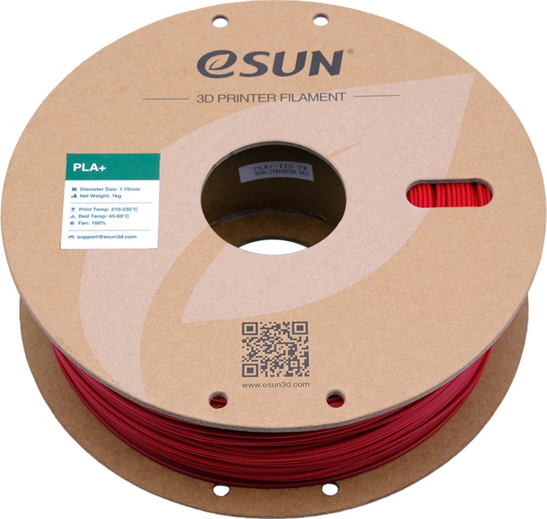 eSUN  PLA+ Fire Engine Red, 1,75 mm / 1000 g    PLA-Filament mit verbesserten physikalischen Eigenschaften