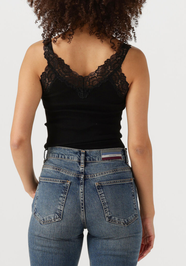 zwarte rosemunde top bernadine sl regular v-neck top