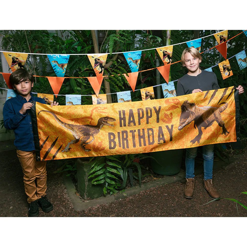 Dinosaurus Banner Happy Birthday