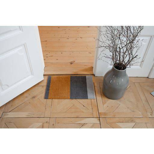 Tica Copenhagen Stripe Horisontal Gulvtæppe, Lys Grå/Grå/Dijon, 40x60 cm