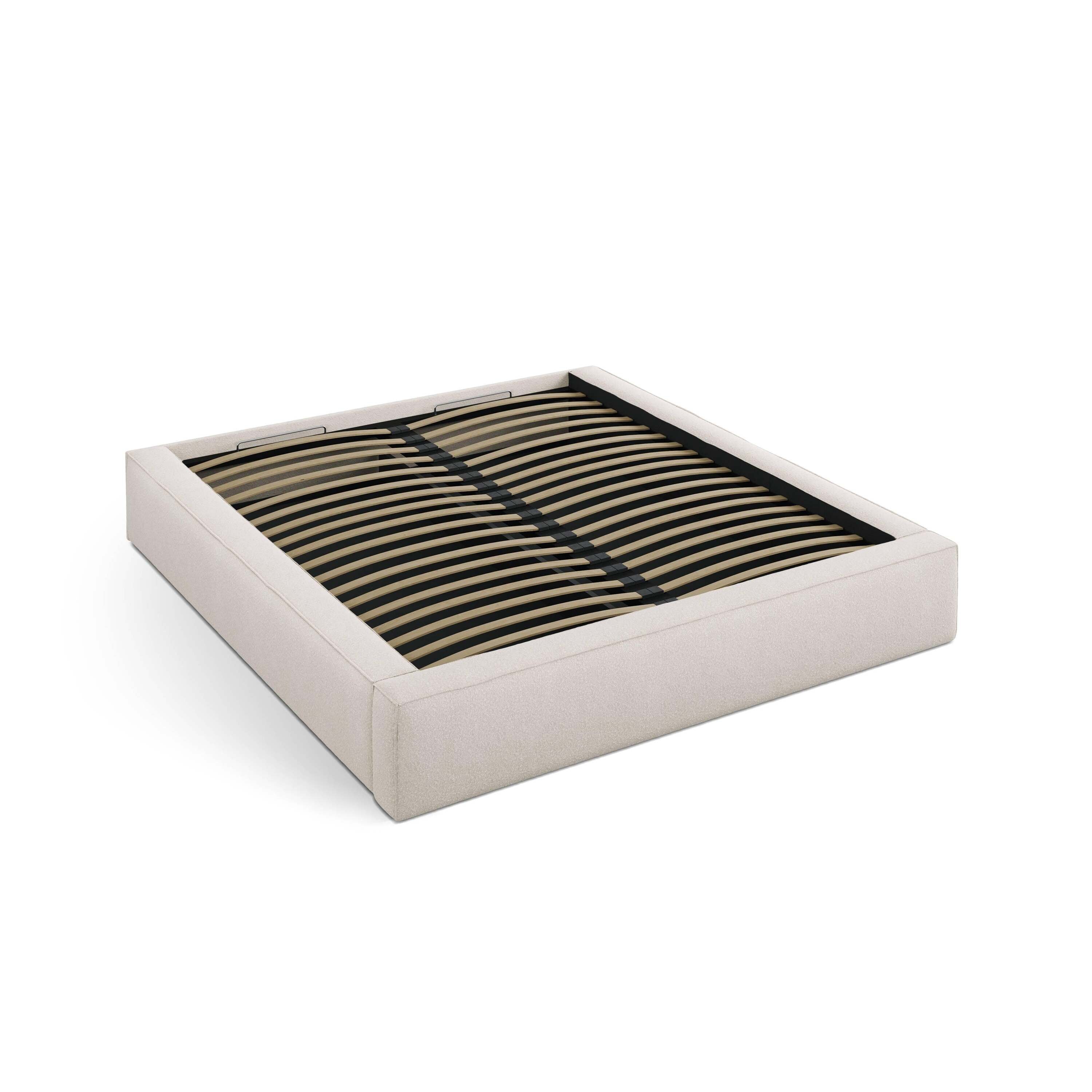 Micadoni Bedframe met opbergvak Simon 140x200 bouclé