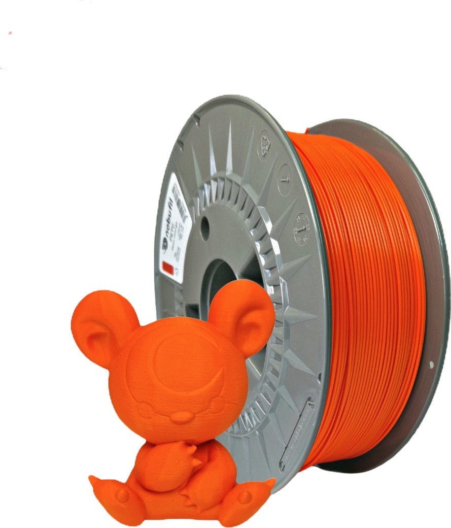 Nobufil  PETG Neon Orange, 1,75 mm / 1000 g    Leicht zu druckendes PETG Filament aus recyceltem Kunststoffabfall