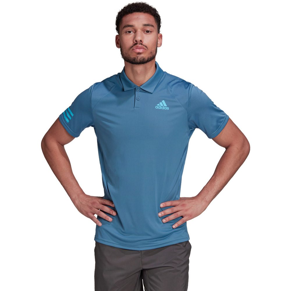 adidas Tennis Club 3-Streifen Poloshirt Herren altered blue