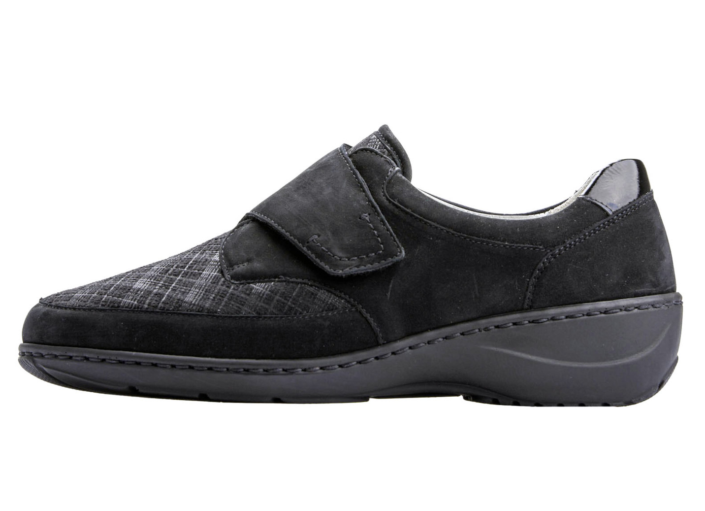 Waldläufer Slipper mit Stretchmaterial im Ballenbereich