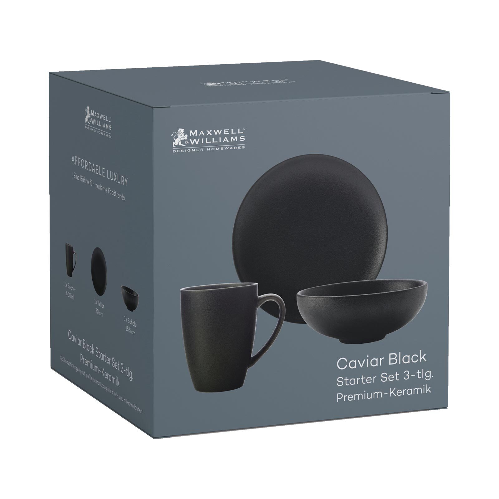 Maxwell & Williams Starter-Set Caviar Black 3er Set