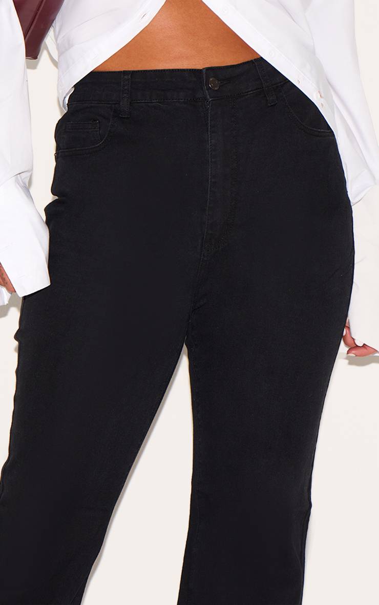 Noir Jean Denim Évasé Plus