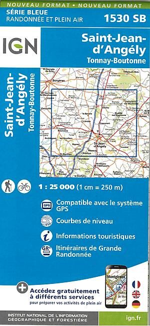 IGN - 1530 SB SAINT JEAN D ANGELY 1 25 000