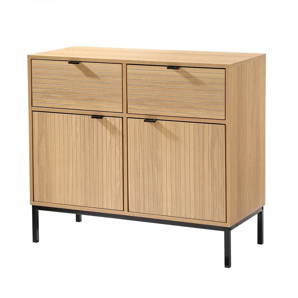CALICOSY - Dressoir TARA - Licht hout - 79x90x39 cm